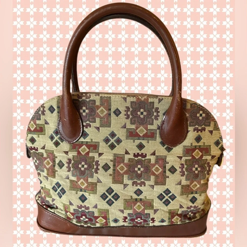 Talbots Vintage Tapestry Carpet Bag NWOT